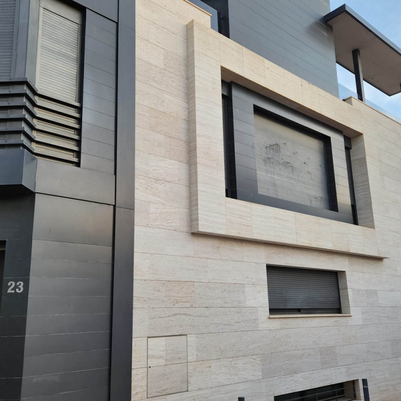 Fachada de Travertino Romano Margar Stone